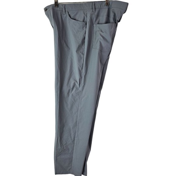 Adidas Pants Mens 38x30 Gray Solid Go-To 5-Pocket Tapered Golf Performance - Picture 2 of 9